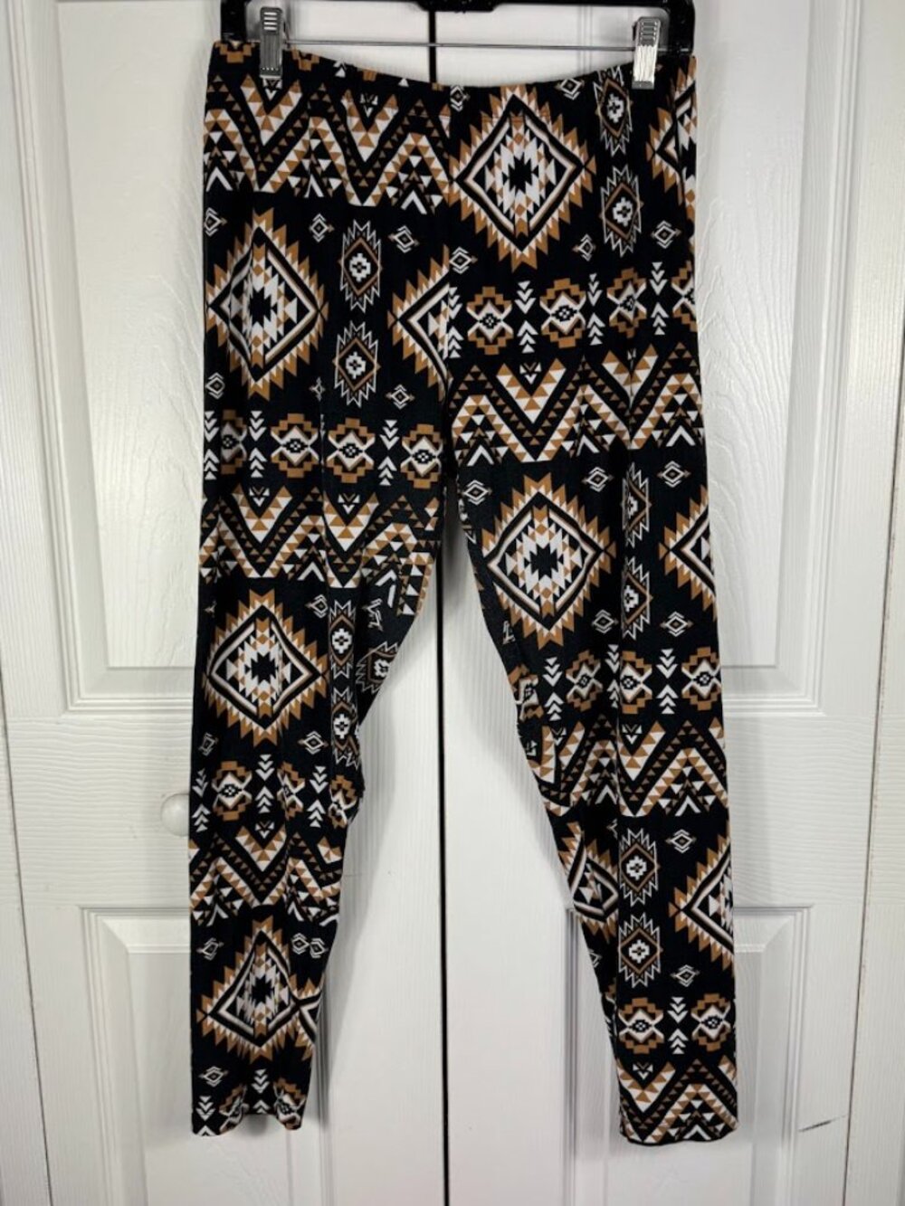 No Boundaries Aztec Print Leggings Brown Black Junior Women's Size 15/17 XL